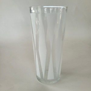 Vintage Frosted Diamond Tom Collins Bar Glass 1960s Mid Century Beer Glass